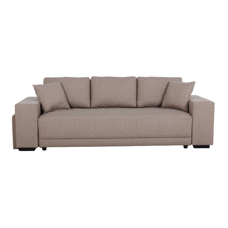 VEGA.S Lincoln Canapé droit convertible 3 places – Tissu structuré Sable