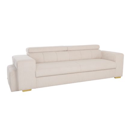 SIRIUS.S Lincoln Canapé droit convertible 3 places – Velours côtelé Perle