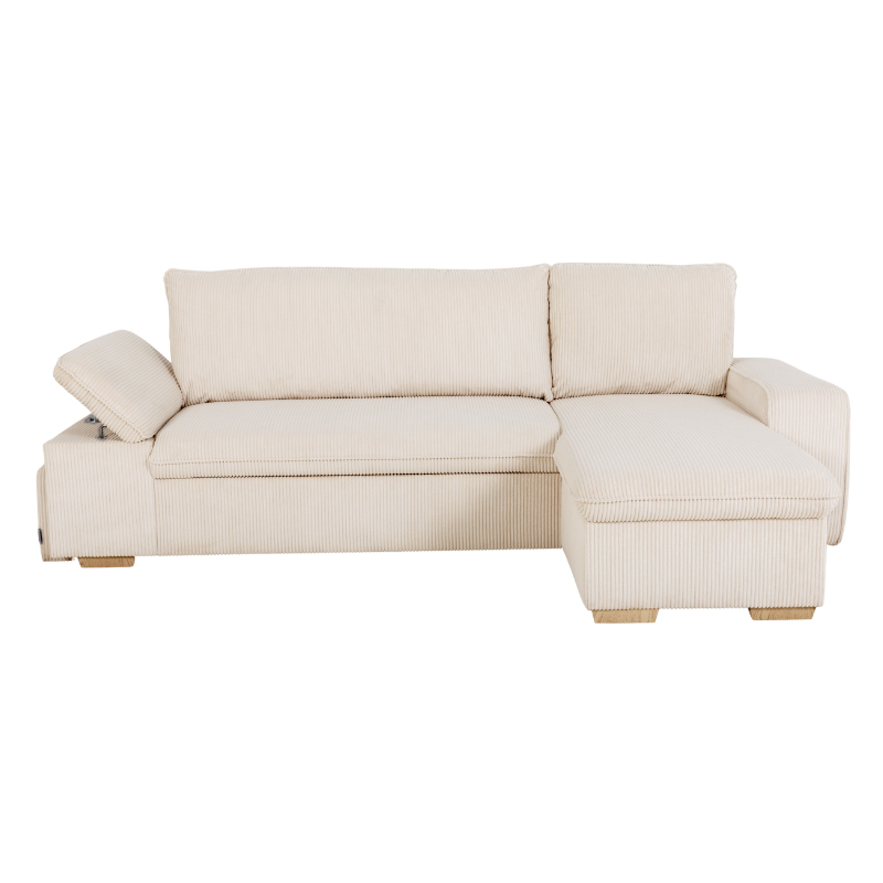 ALYA.M Lincoln Canapé d&rsquo;angle convertible 4 places
